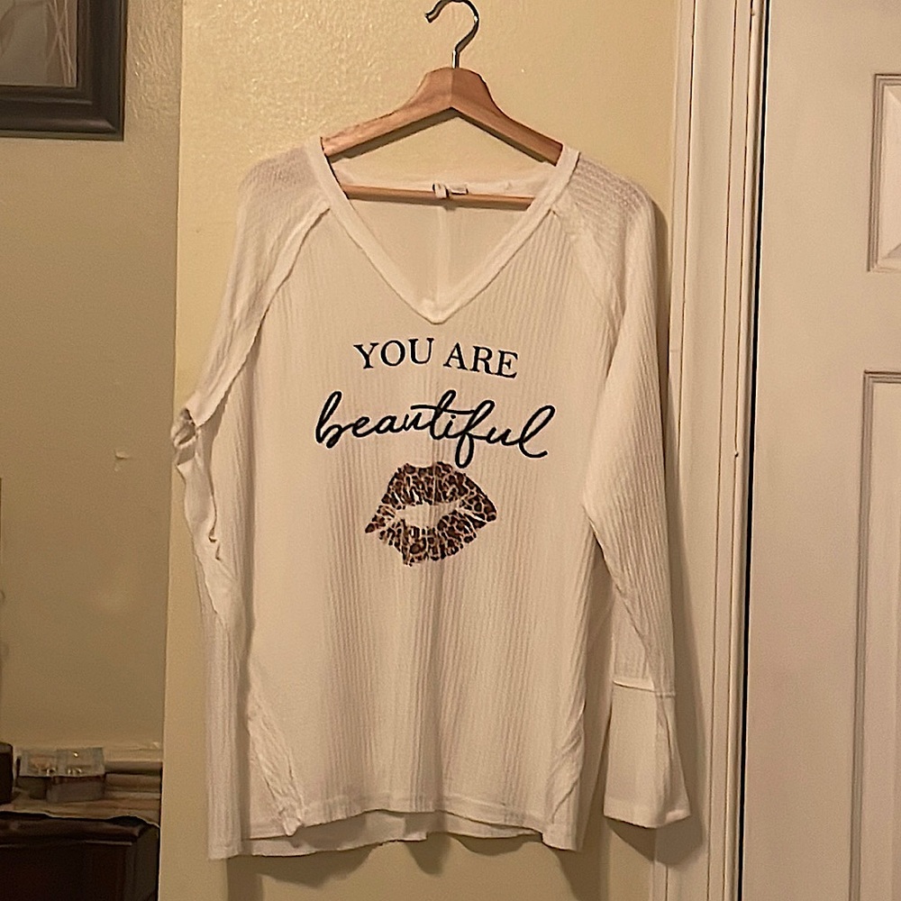Canto’s House brand. Long sleeved waffle weave t shirt